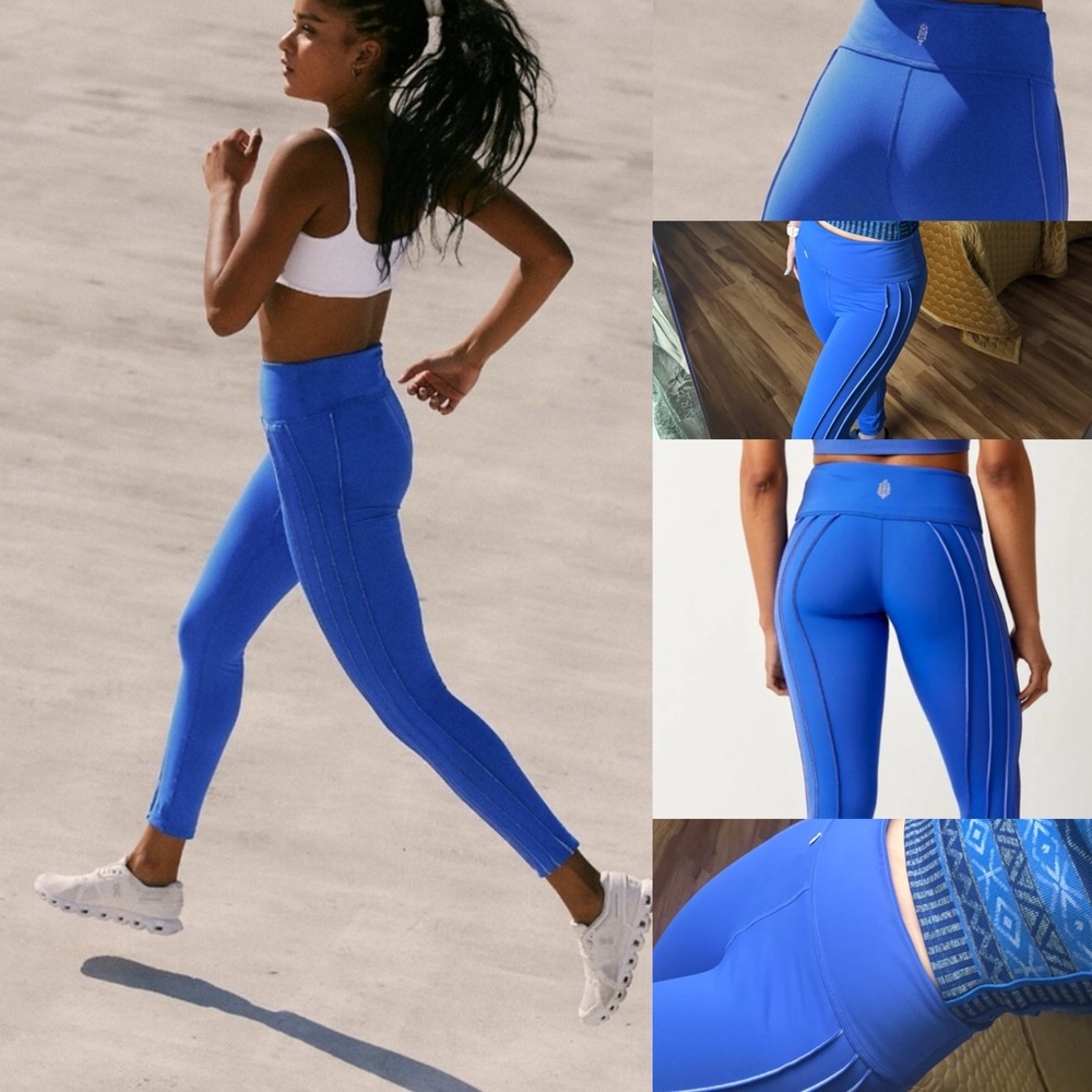 New free people run in dawn leggings 7/8 of movement s high rise